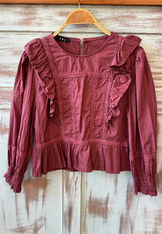 Blusa Elena burdeos
